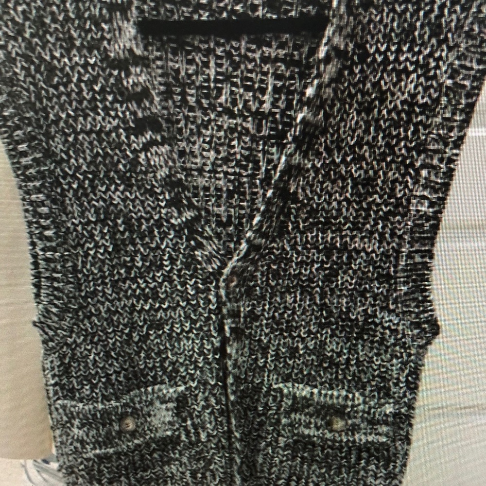 Black and White Knit Vest